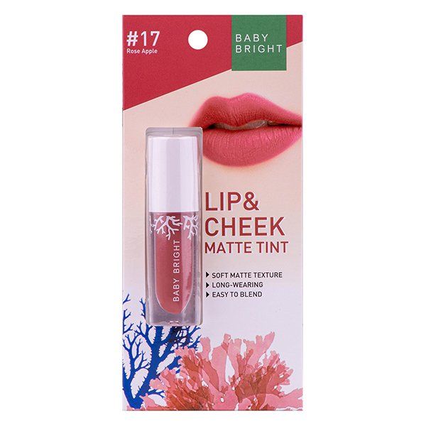 LIP & CHEEK MATTE TINT 2.4G BABY BRIGHT (M) #17 ROSE APPLE (Y2024)