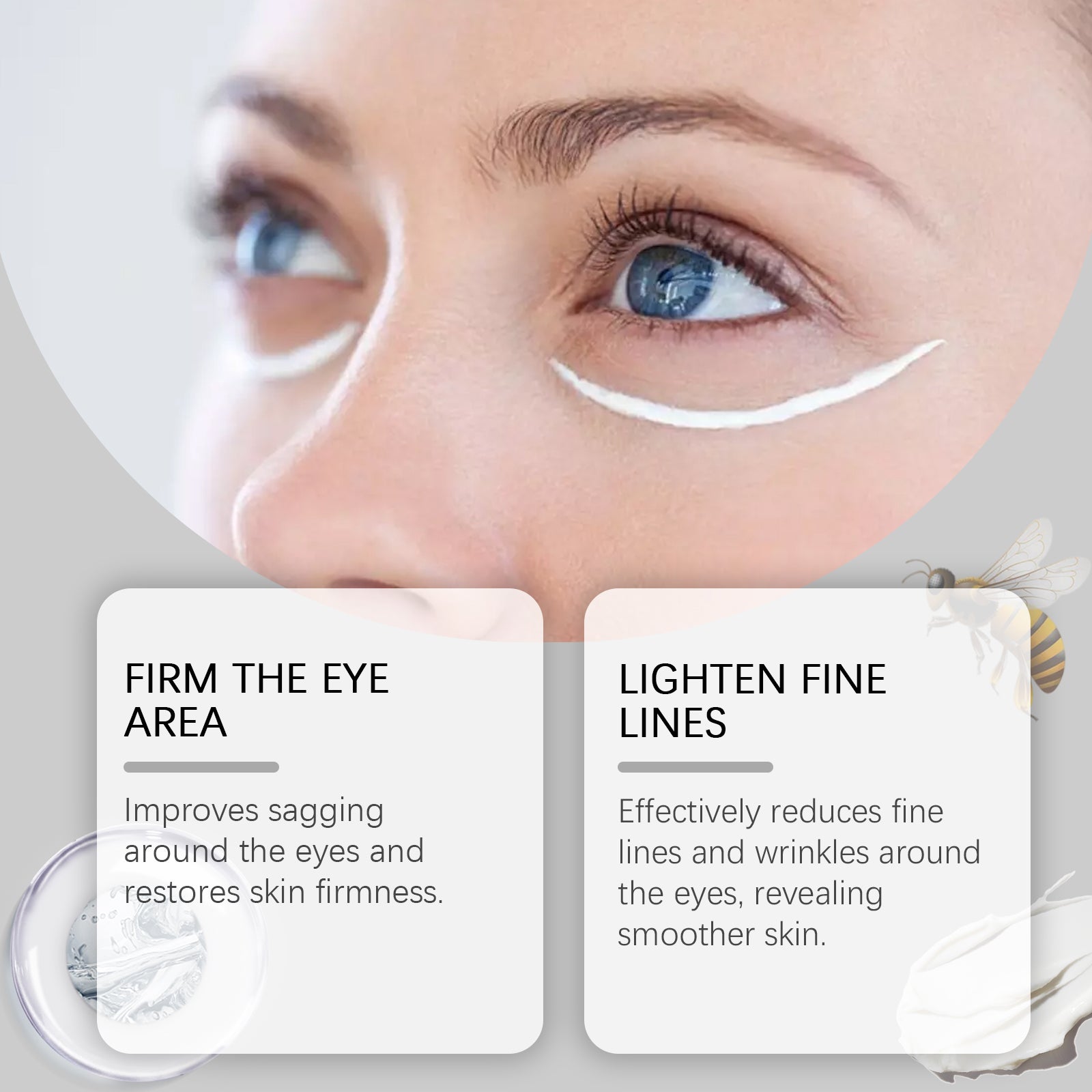 Revitalize Your Eyes with Bee Venom Firming Eye Cream, Anti-Wrinkle, Hydrating, and Skin Firming ,15g
