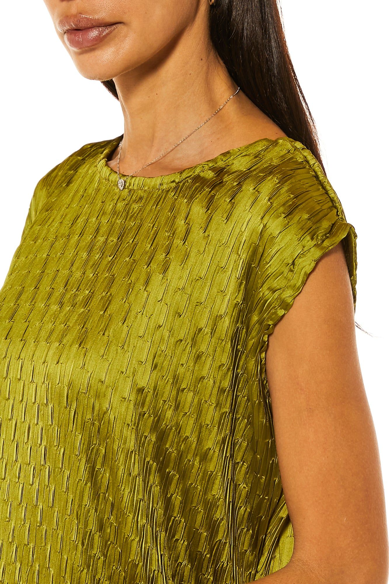 MOiSTREET Green Silk Under Dress