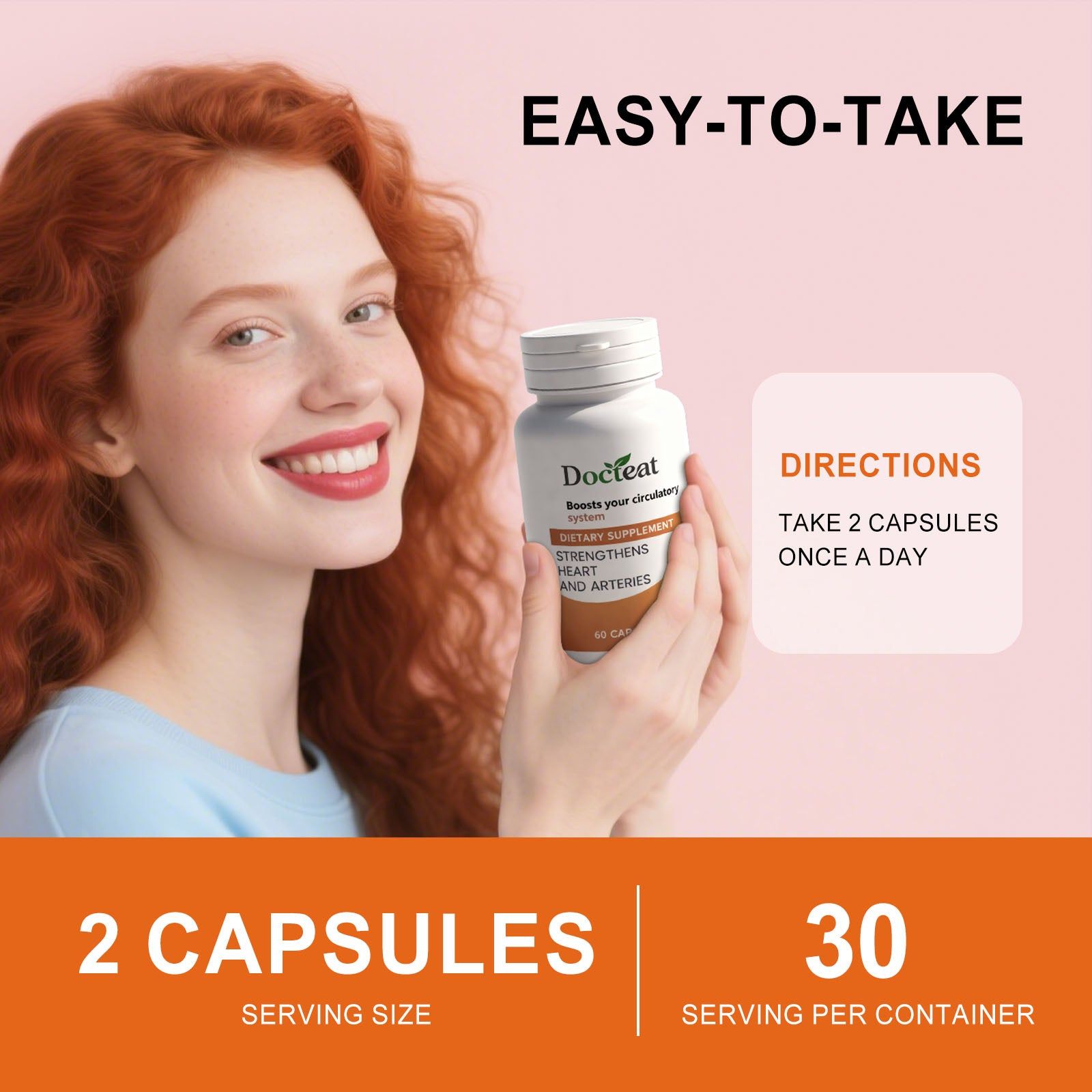 Boost Heart Health with Nutritional Support Capsules, Daily Body Care, Antioxidant Power ,60 capsules