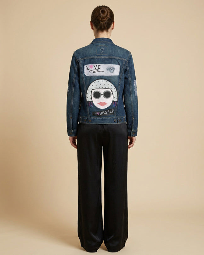 By Carmenzo love yourself denim jeans jacket