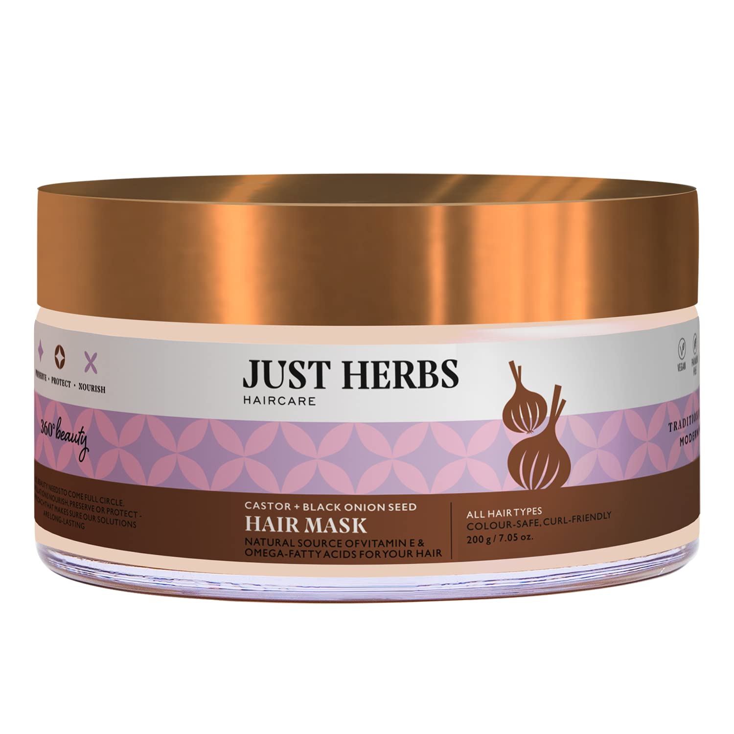 Just Herbs Anti Hairfall Natural Hair Mask Suitable For Color Treated & All Hair Types 200g