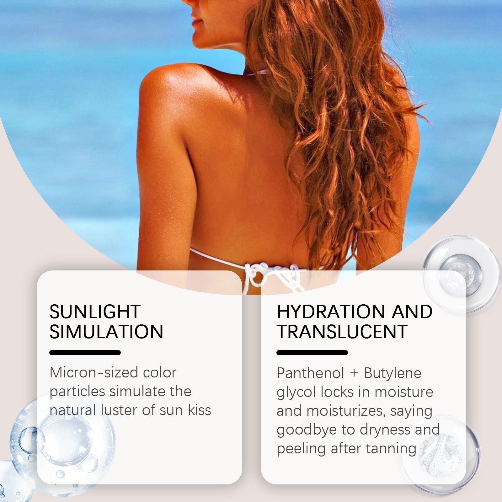 Boost Your Tan with Black Foam Mousse, Hydrating Sunless Tanning, Natural Wheat Moisturizer ,60ml