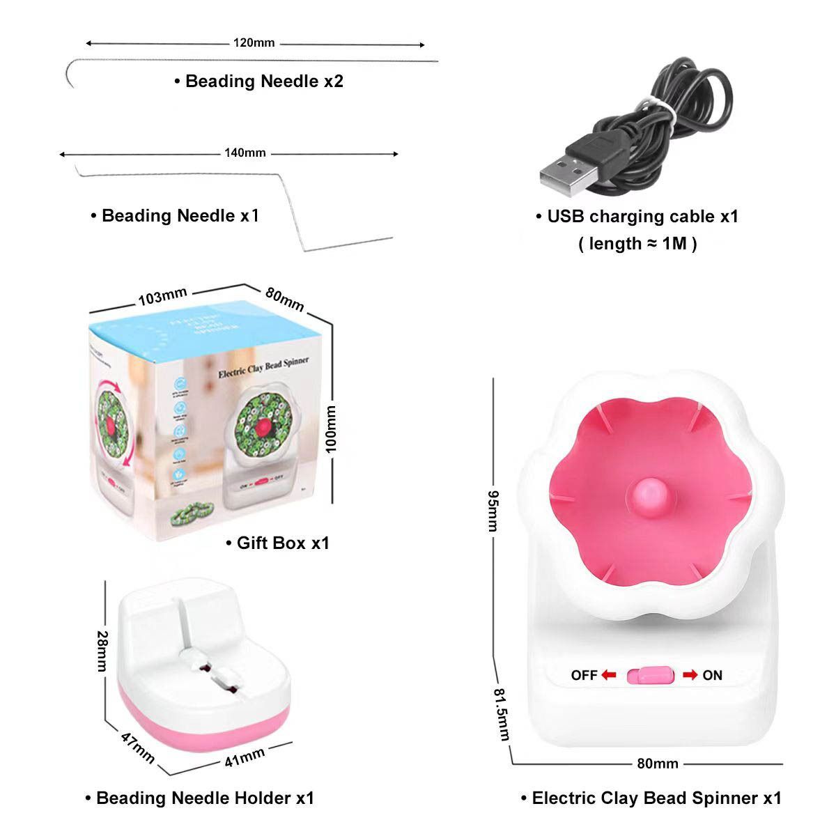 Clay Bead Spinner Electric Bead Spinner DIY Bracelet Maker For Jewelry Making