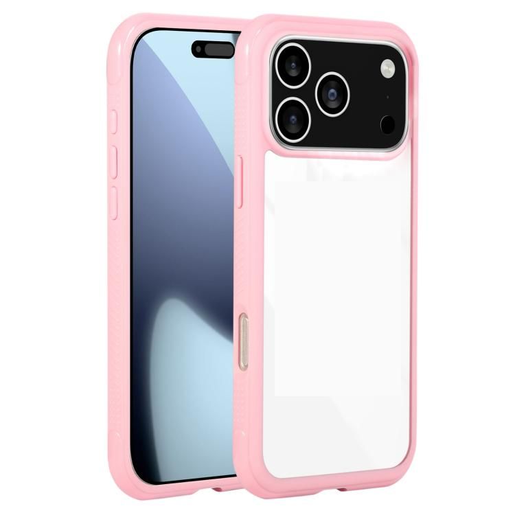 For iPhone 18 Pro Max / iPhone 17 Pro Max Solid Color Edge Transparency Acrylic TPU Phone Case