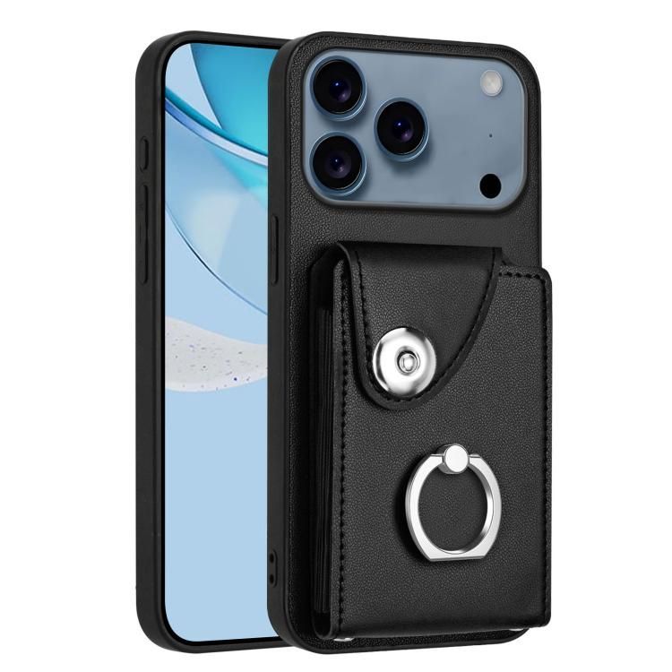 For iPhone 18 Pro Max / iPhone 17 Pro Max Organ Card Bag Ring Holder Phone Case