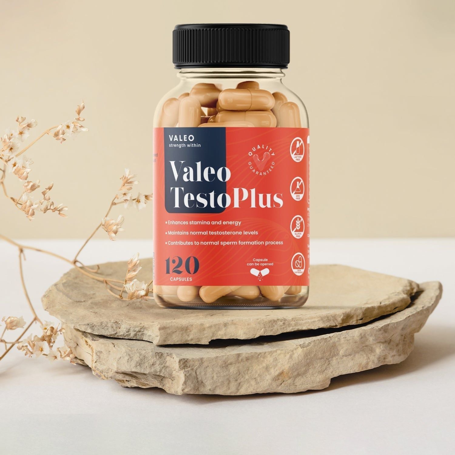 Valeo TestoPlus 120 Capsules, Buy 2 Get 1 Free