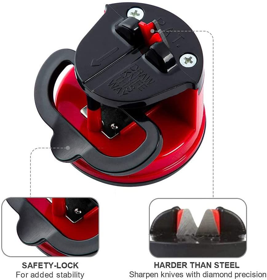 Mini Knife Sharpener With Suction Base Tungsten Steel Kitchen Gadgets