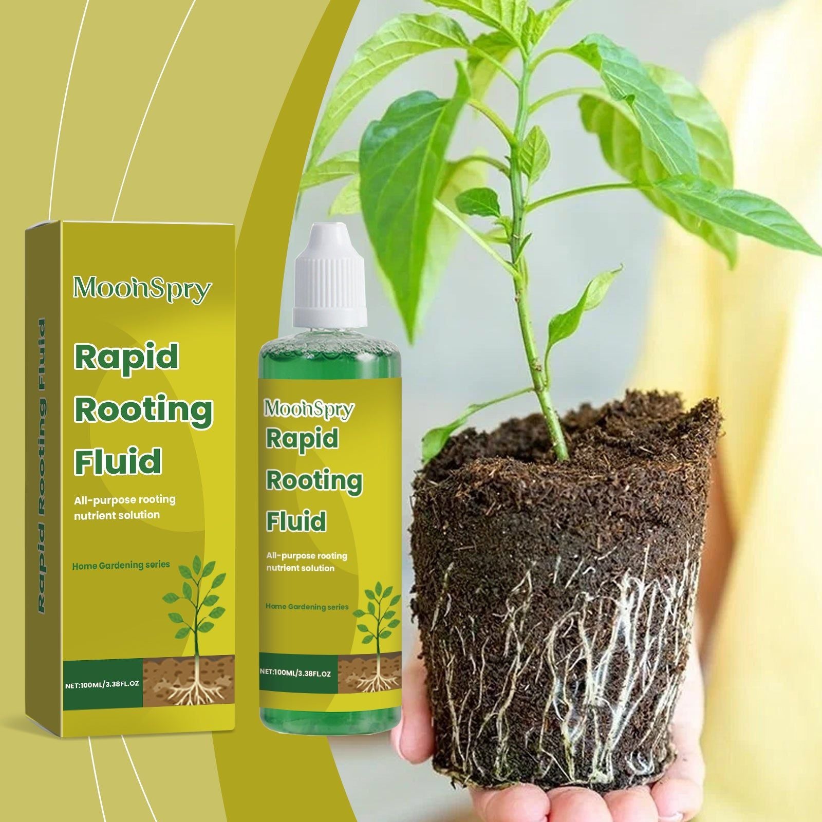 Boost Plant Growth with Green Root Solution, Fast-Absorbing Nutrient, Fertilizer for Healthy Roots ,100ml