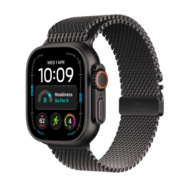 Apple Watch Ultra 4 G+C 49mm Titanium Case with Titanium Milanese Loop - M
