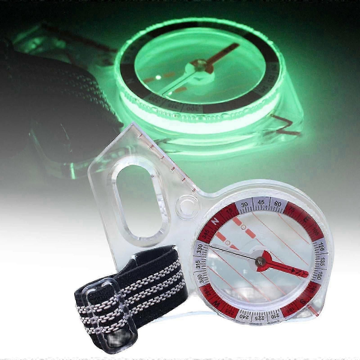 Orienteering Compass With Luminous Pointer for Outdoor Training