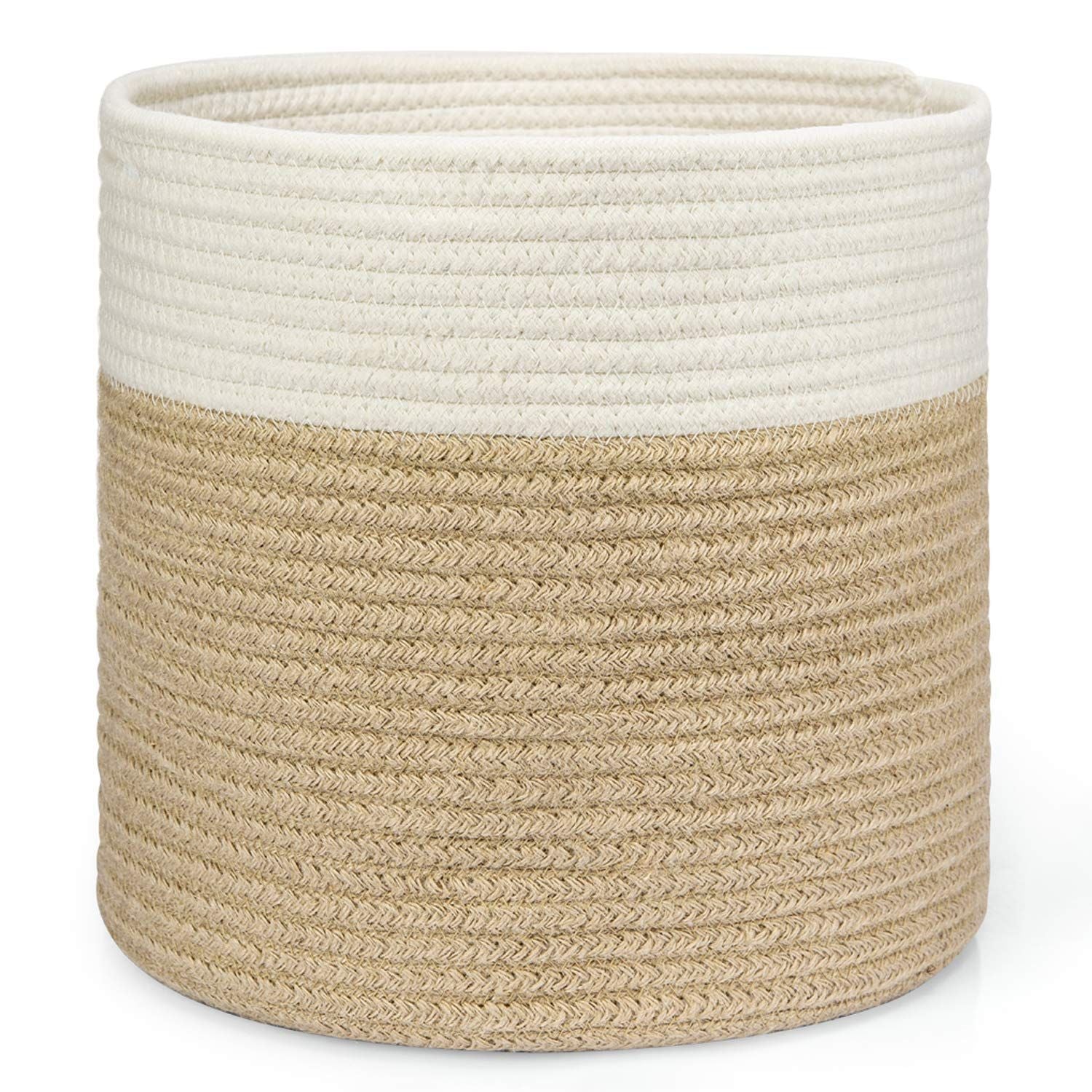 Dahey Small Cotton Rope Woven Coiled Basket for Home