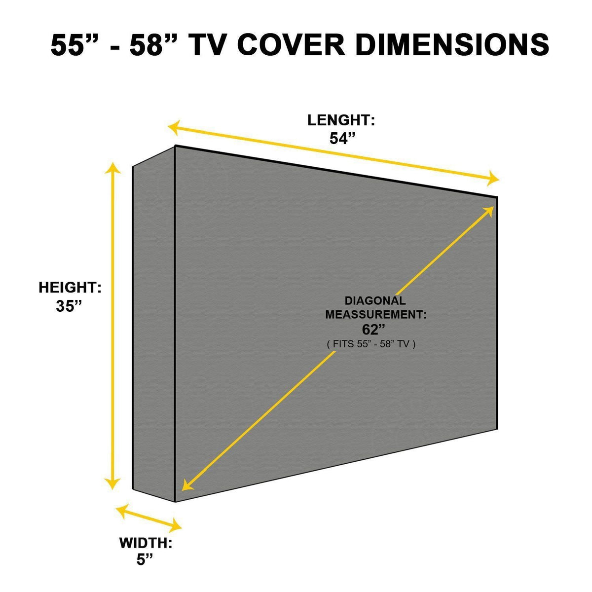 Outdoor TV Cover 600D Universal Waterproof TV Cover Protect TV Screens