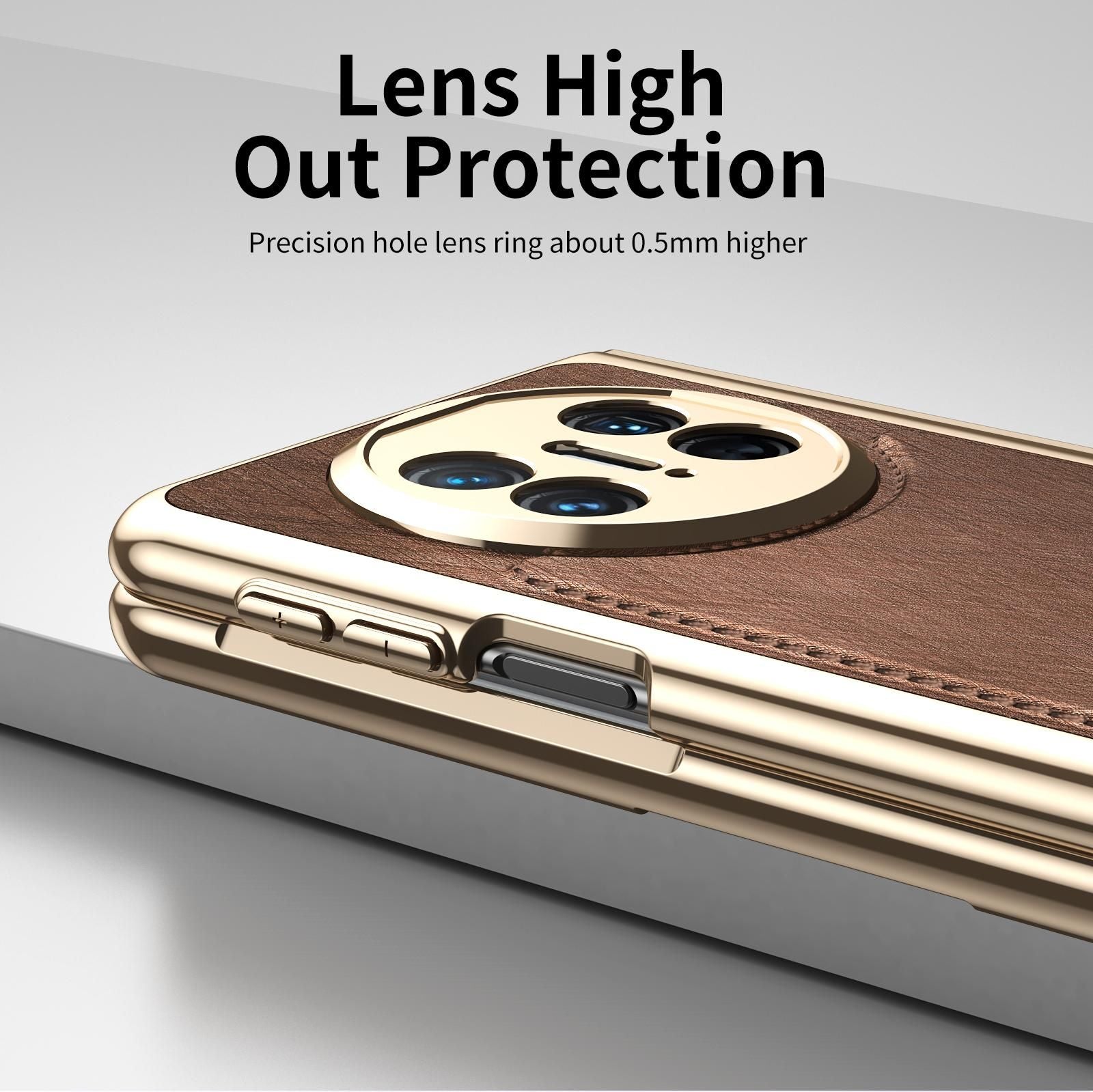 Plating Silver Brocade Case For Huawei Mate X5