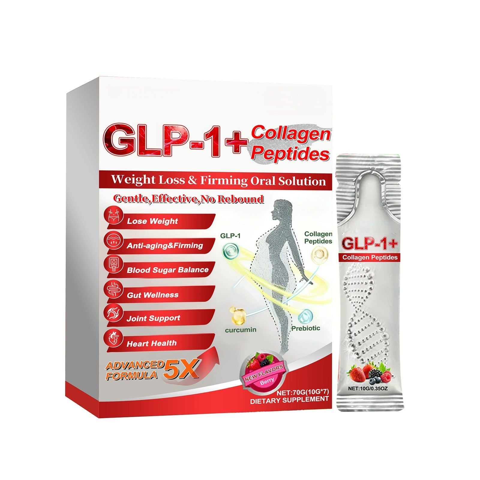 Boost Your Health with Probiotic Liquid Drink, Daily Dietary Supplement for Gut & Skin ,70g