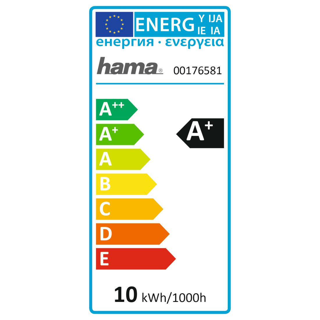 Hama 176581 Hama WLAN LED Lamp, E27, 10 W, RGBW, without Hub, for Voice / App Control