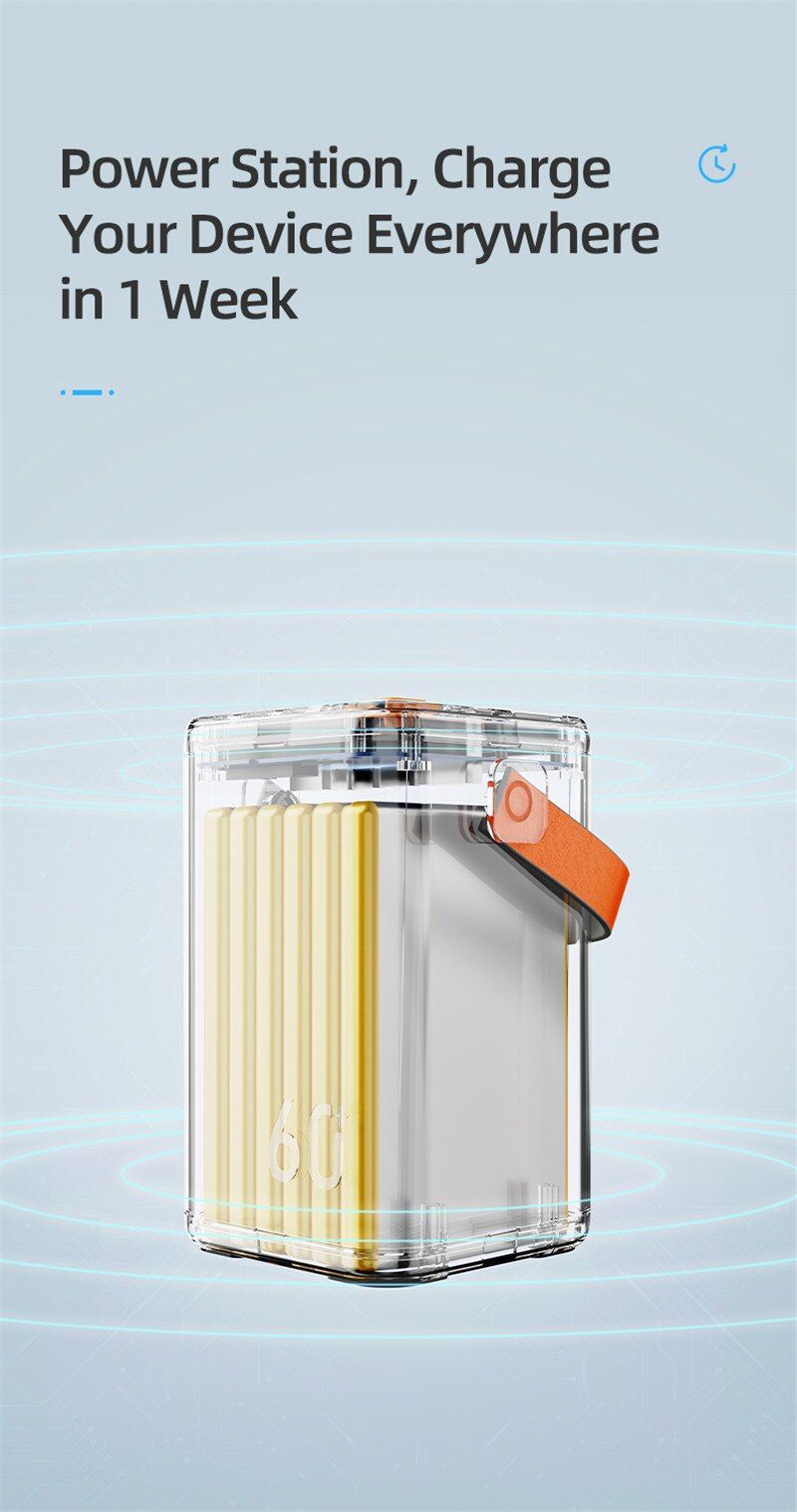 Power Bank Fast Charger 60000mah Power Station Outdoor Mobile 36W Energy Storage Power Supply