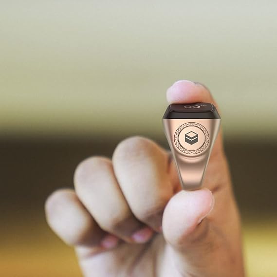 Smart Zikir Rose Gold Aluminum Islamic Ring