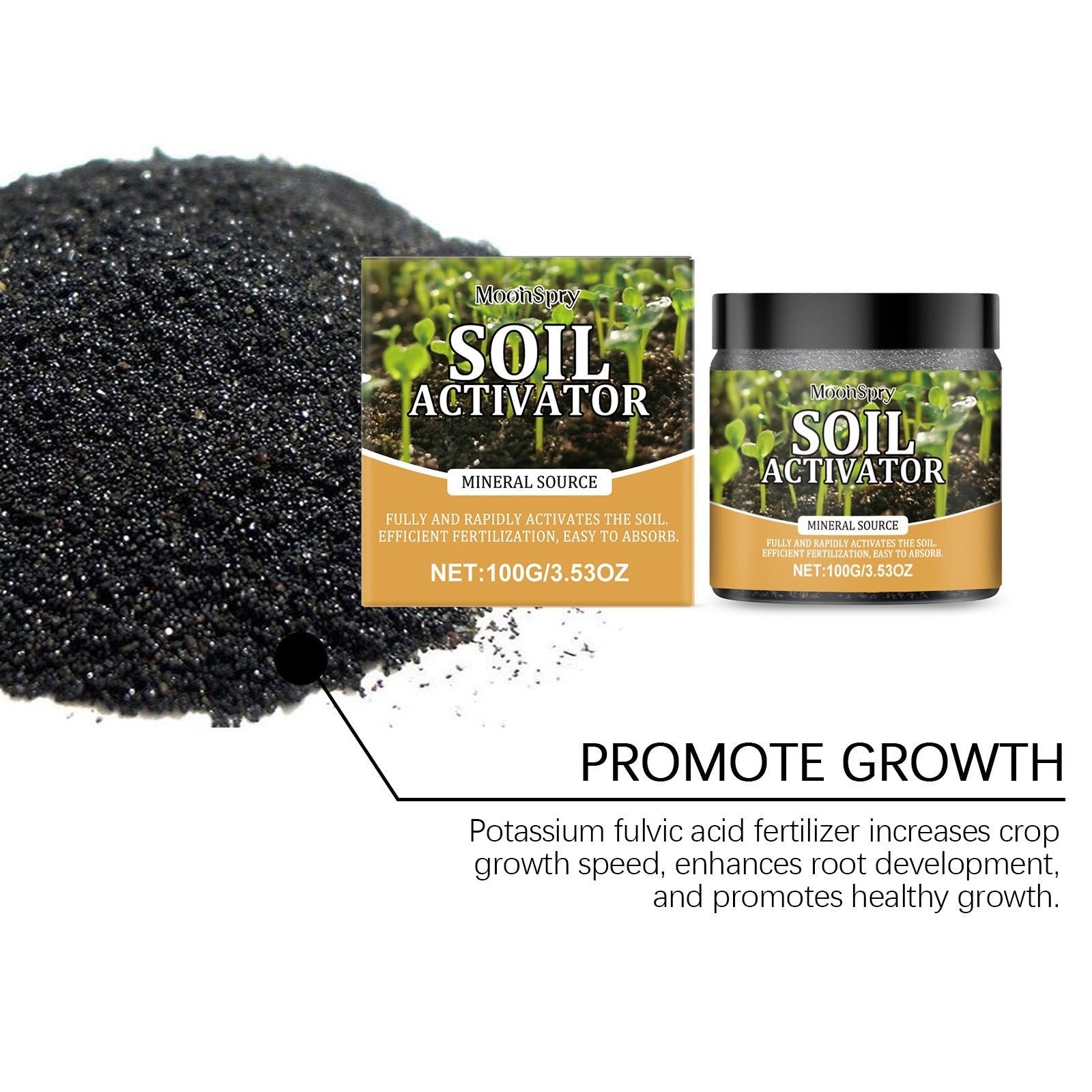 Boost Plant Growth with Soil Activator, Horticultural Care, Nutrient & Soil Health ,100g