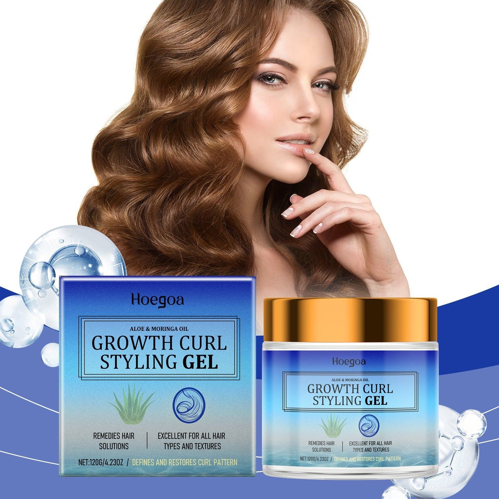 Curl Styling Gel, Effective Nourishment for Vibrant, Long-Lasting Curls ,120g