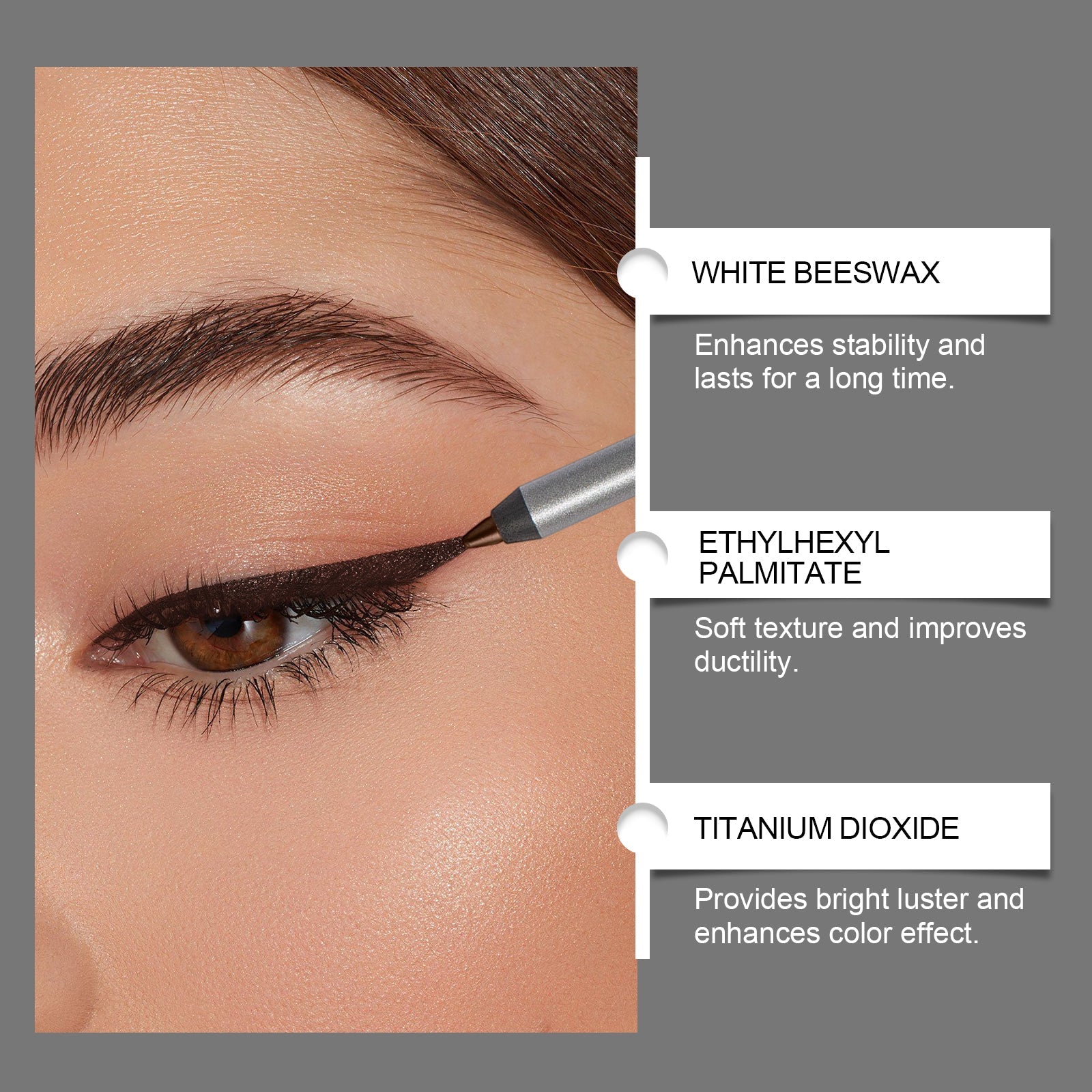 Pine Color Eyeliner Gel Pen, Waterproof, Smudge-Proof, Long-Lasting Makeup Products ,1pcs