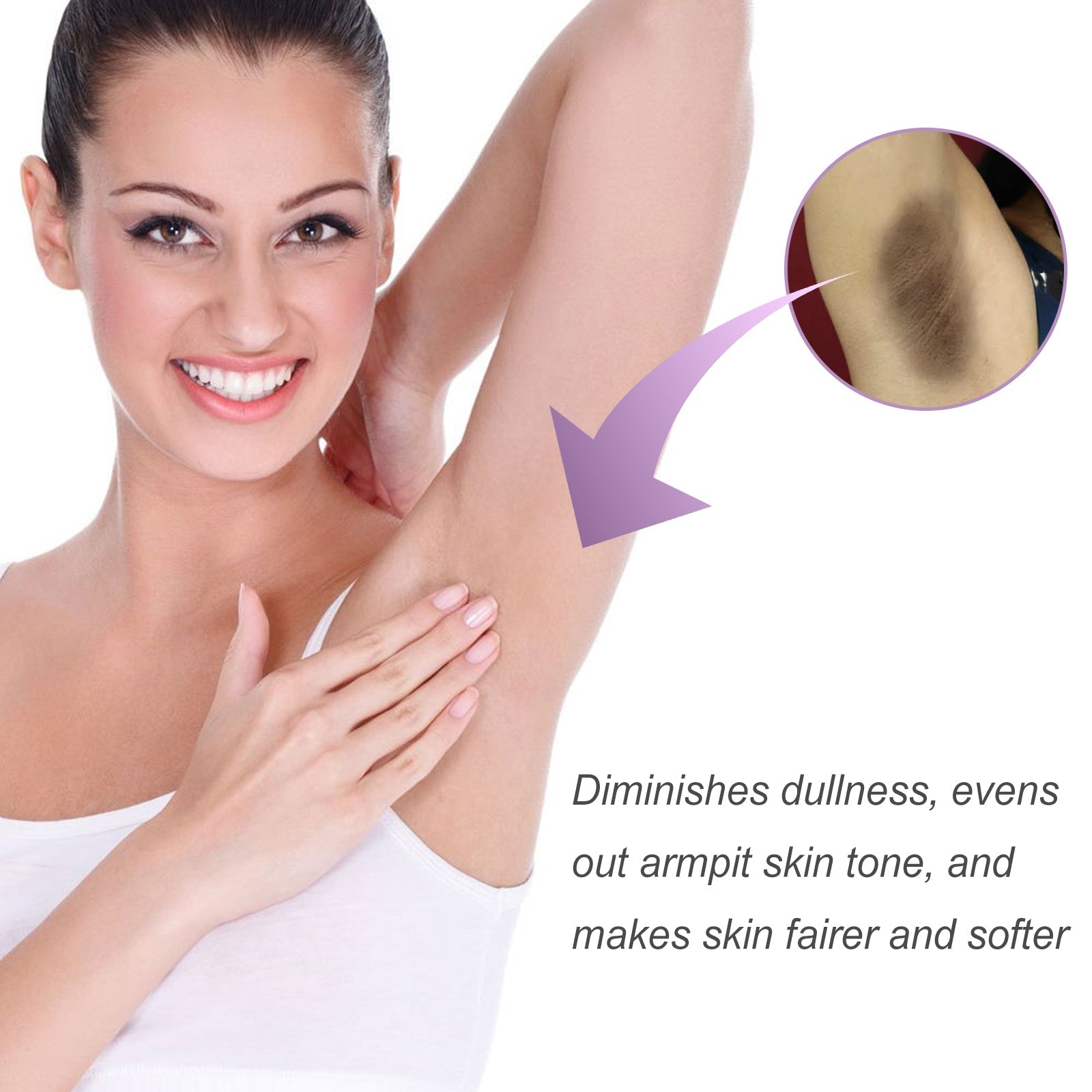 Brightening Underarm Serum, Fade Dullness, Moisturize, Soft Skin, Glutathione, Niacinamide ,10ml/box
