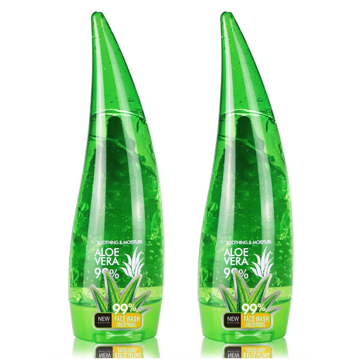 2PCS Pretty Cowry Aloe Vera Cleansing Gel 120ml - Gentle Hydrating Face Wash for Daily Cleansing