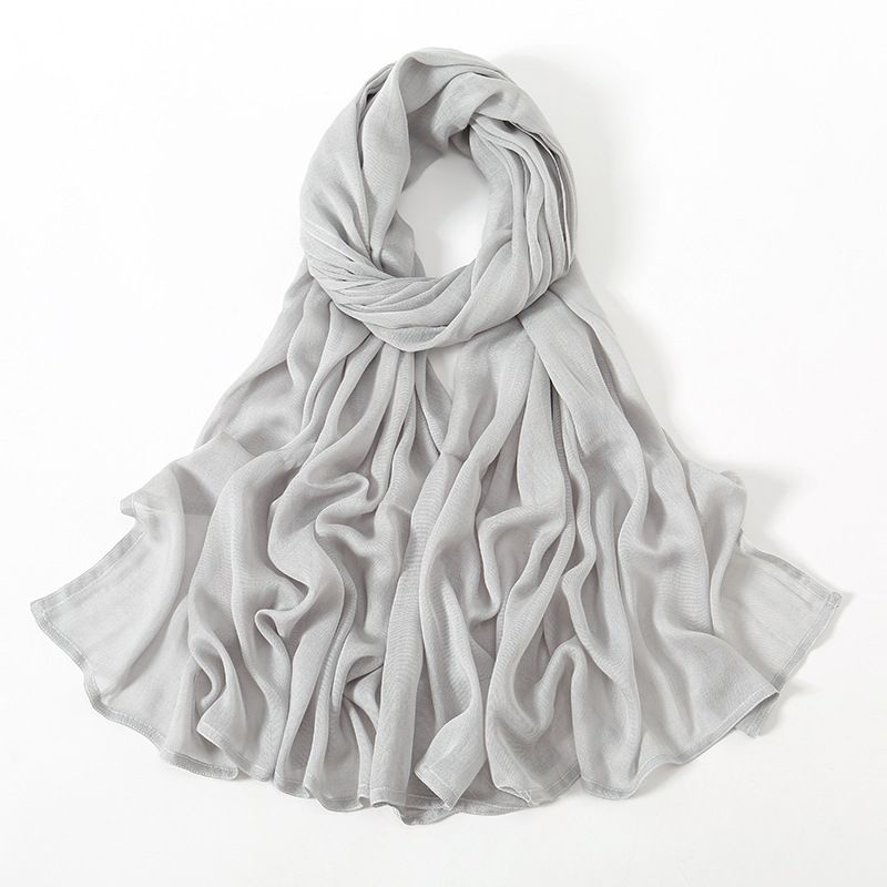 Dark Green Cotton Hijab Scarf for Women 190x85cm