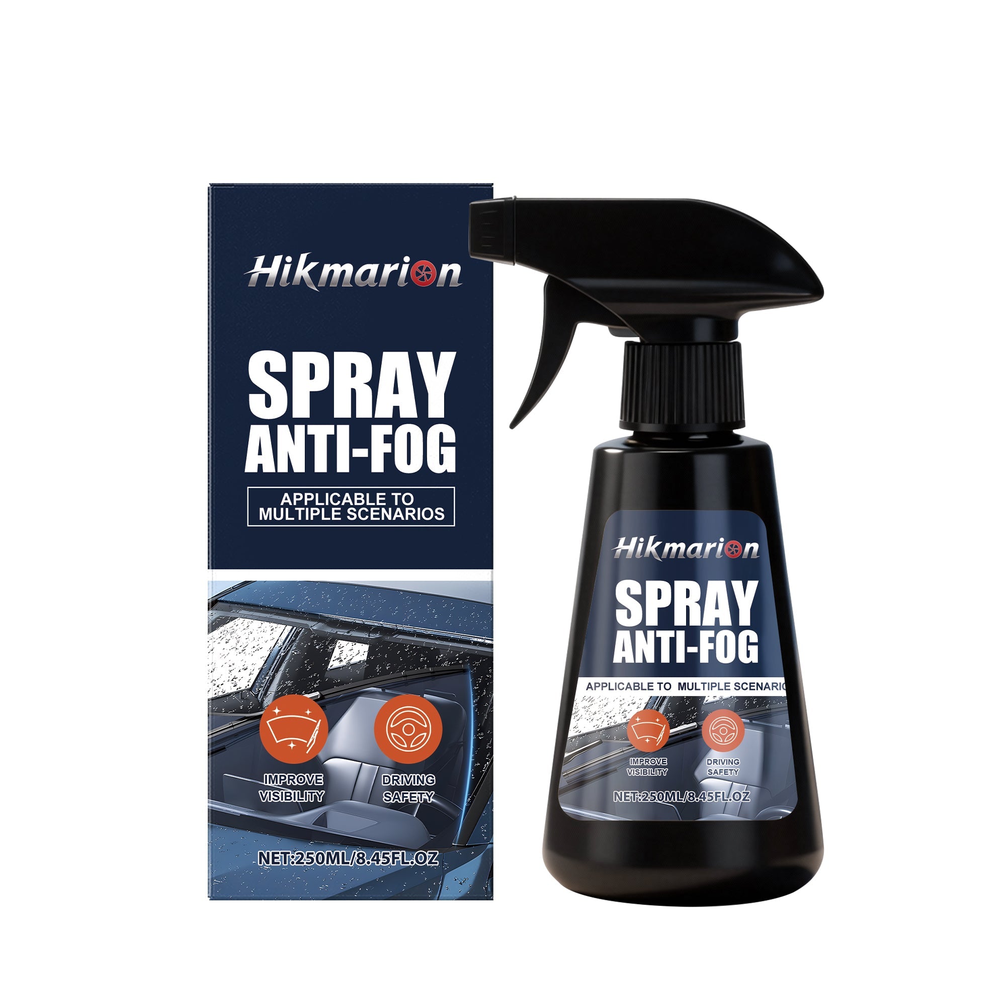 Car Anti-Fog Spray, Waterproof, Clear Windows, Rainproof, Easy Application ,250ml