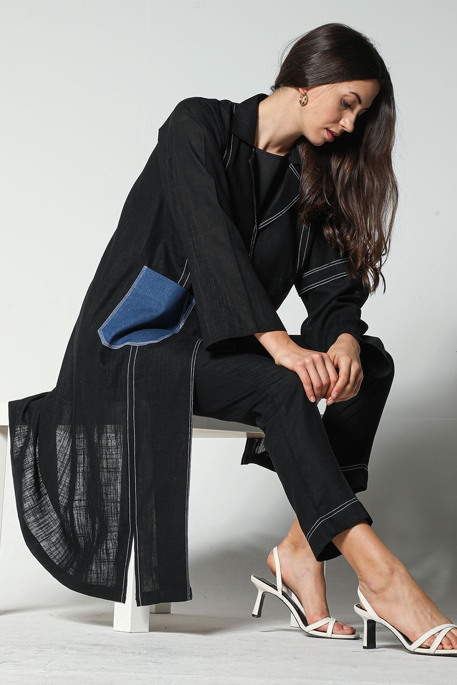 MOiSTREET Navy Denim Pocket  Travel Set