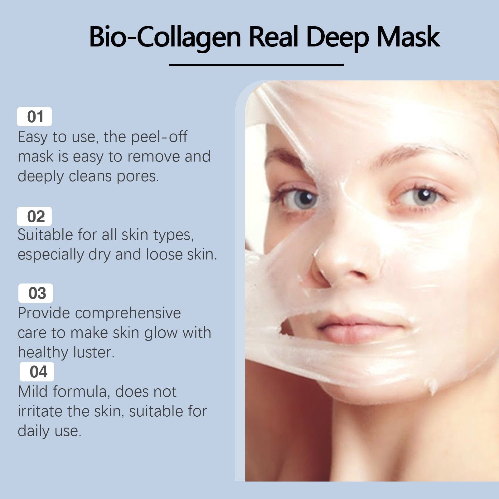 Collagen Peel Mask for Deep Hydration, Skin Firming, Facial Care ,100g