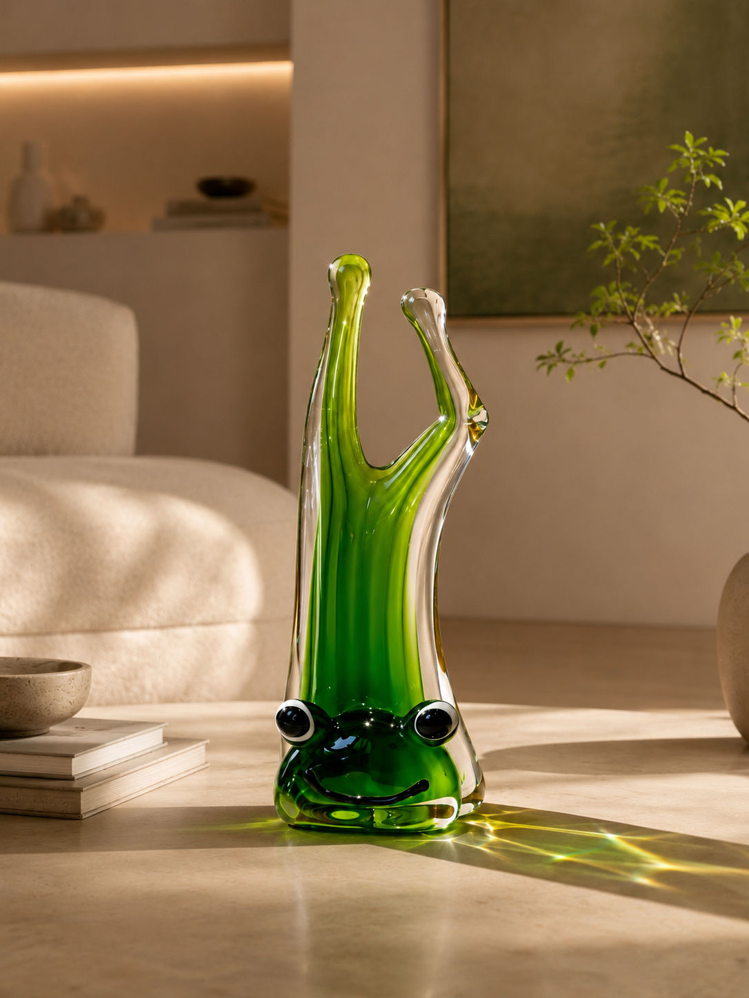 Tati deco Murano glass frog design