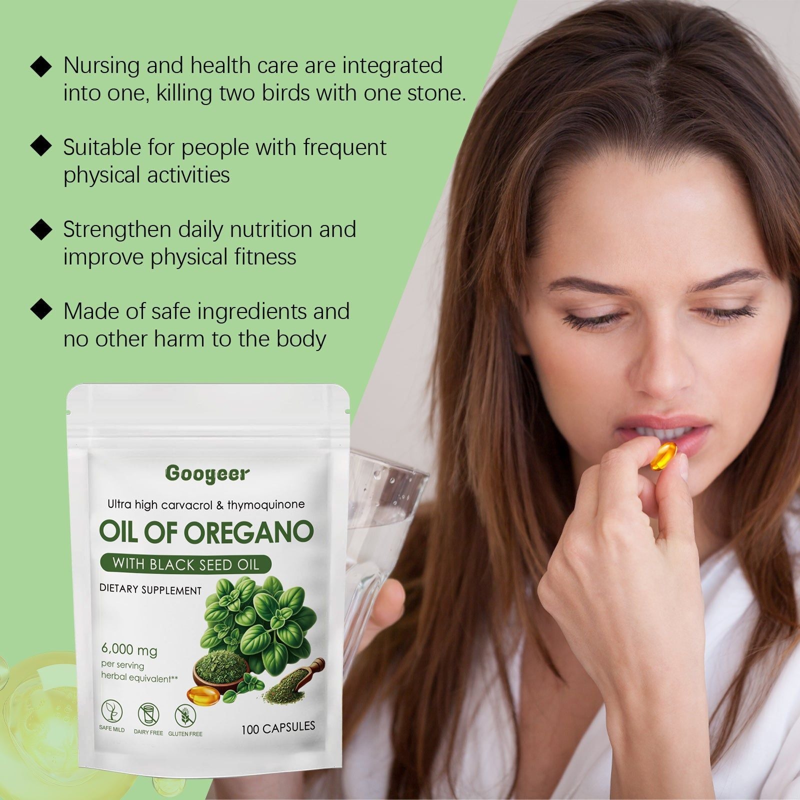 Body Care Supplements, Boost Immunity, Support Overall Health, Easy Daily Capsules ,100 capsules
