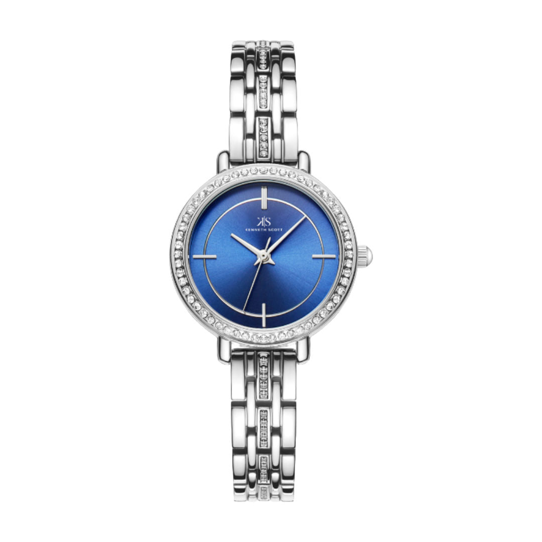 Kenneth Scott Women's Analog Watch, Blue Dial, K23532-SBSN