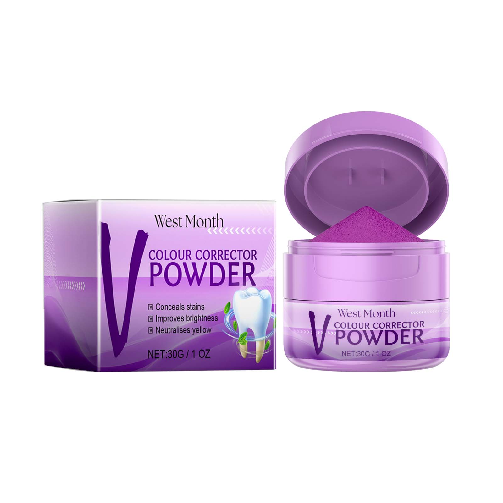 Brighten Your Smile Make Teeth White And Shiny Natural Teeth Whitening Powder ,30g