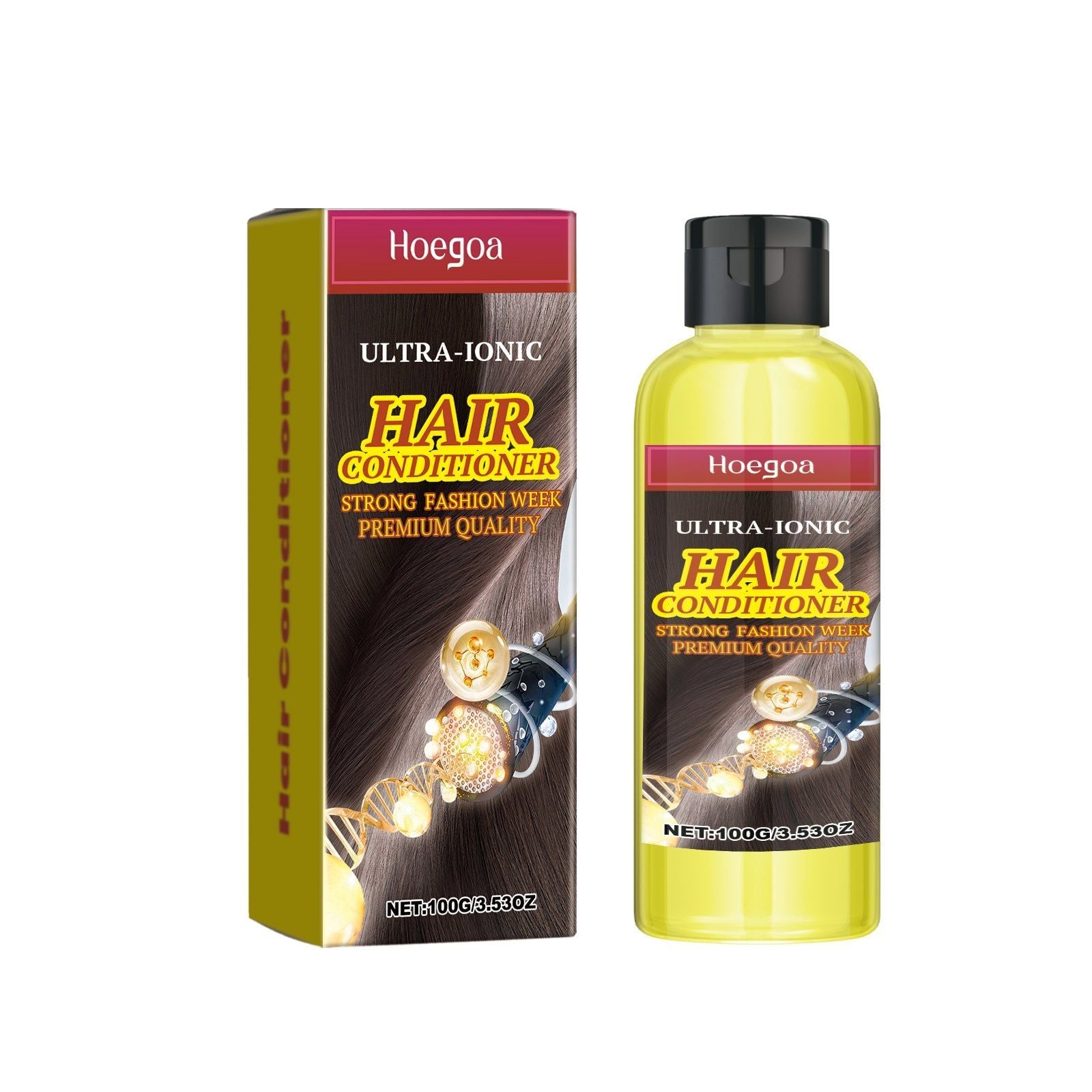 Brazilian Yellow Hair Care Conditioner for Damaged, Dry, Split, and Straight Hair, Moisturizes and Strengthens ,100g