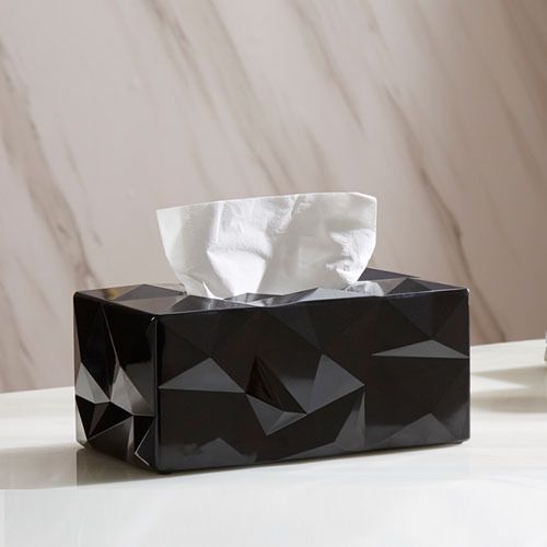 Desktop Tissue Box Creative Geometric Shape Drawing Paper Box Decorative Tissue Holder