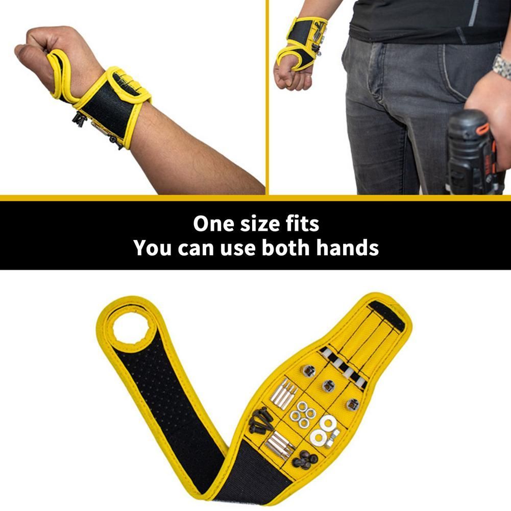 Magnetic Wristband Portable Tools Belt Screws Nails Drill Bits Bracelet Holder Repair Tools