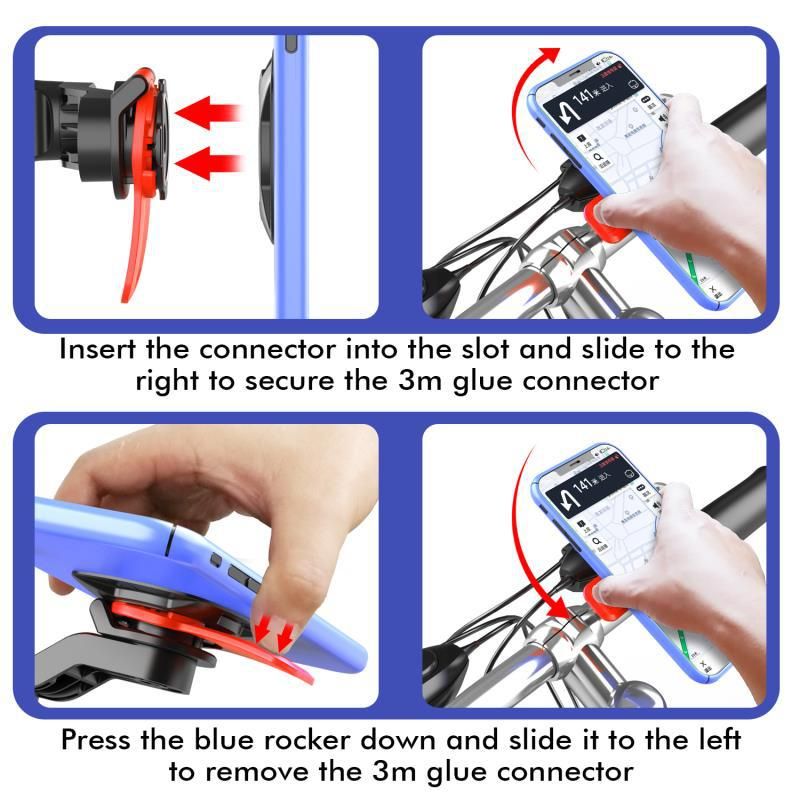 Bike Phone Mount Universal Handlebar Rotating Phone Holder For Bicycle Motorcycle