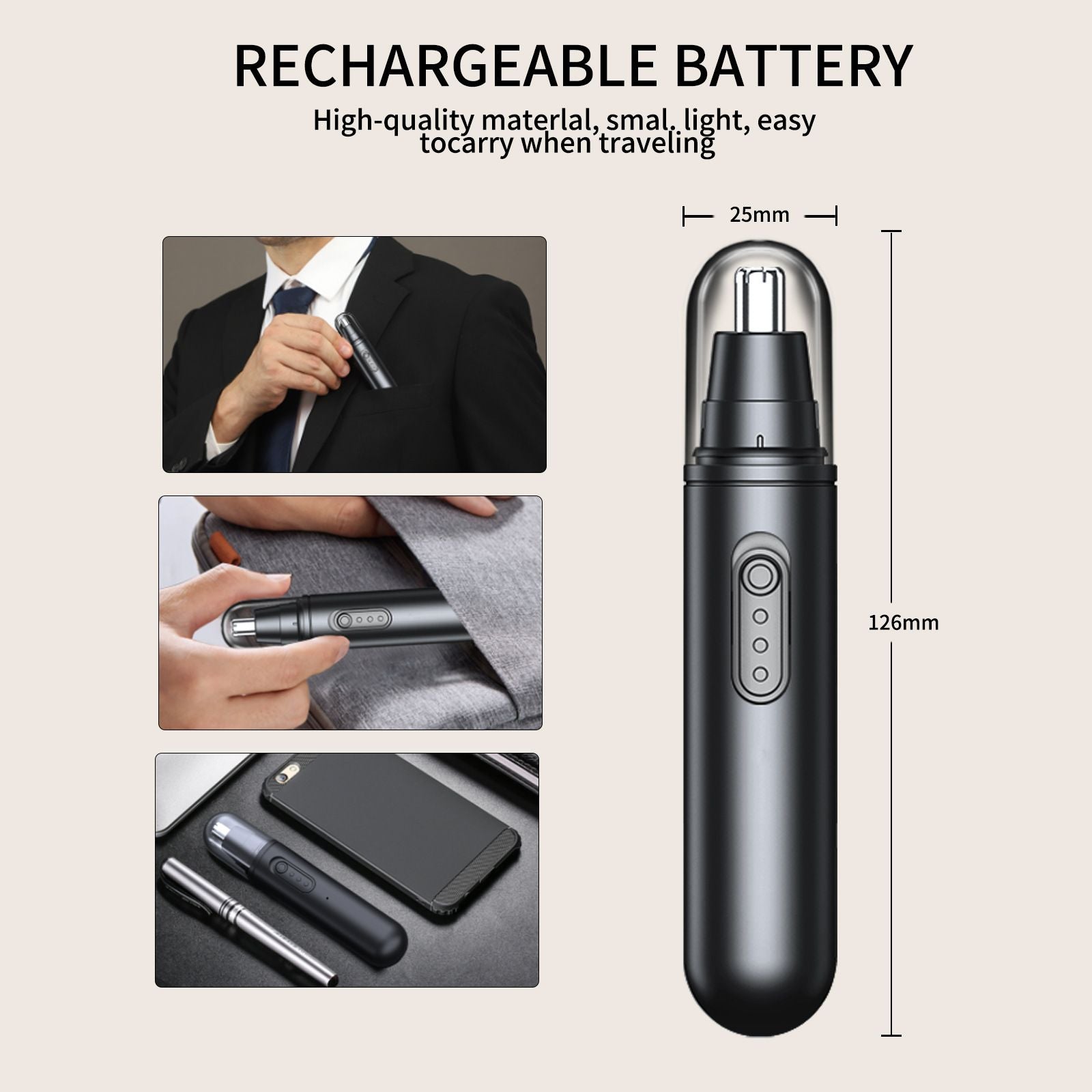 A8 2-in-1 Nose and Ear Hair Trimmer