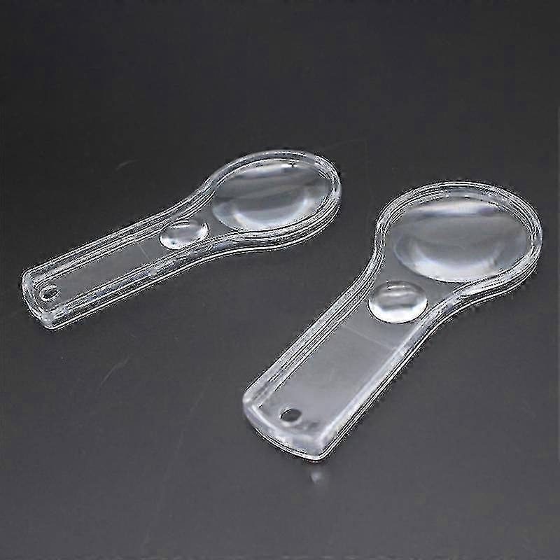 Plastic Magnifier, Mini Magnifying Glass 5x And 15x Handheld Reading For Kids Home, Classroom, Outd