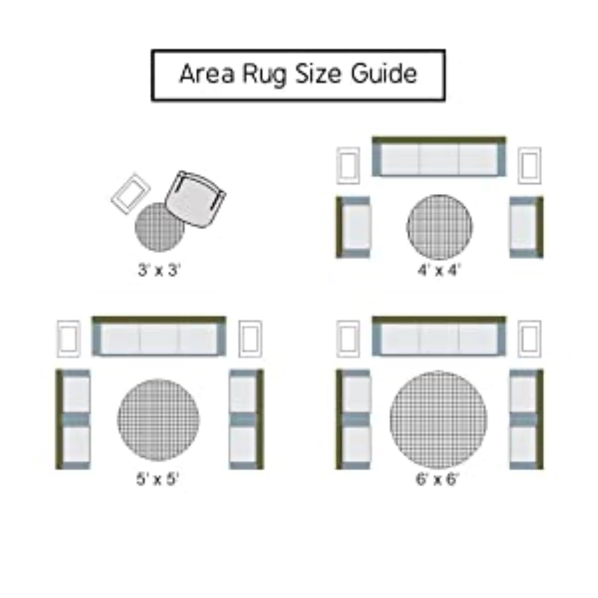 AIESY®  Beautiful High Traffic Area Reversible Jute Rug