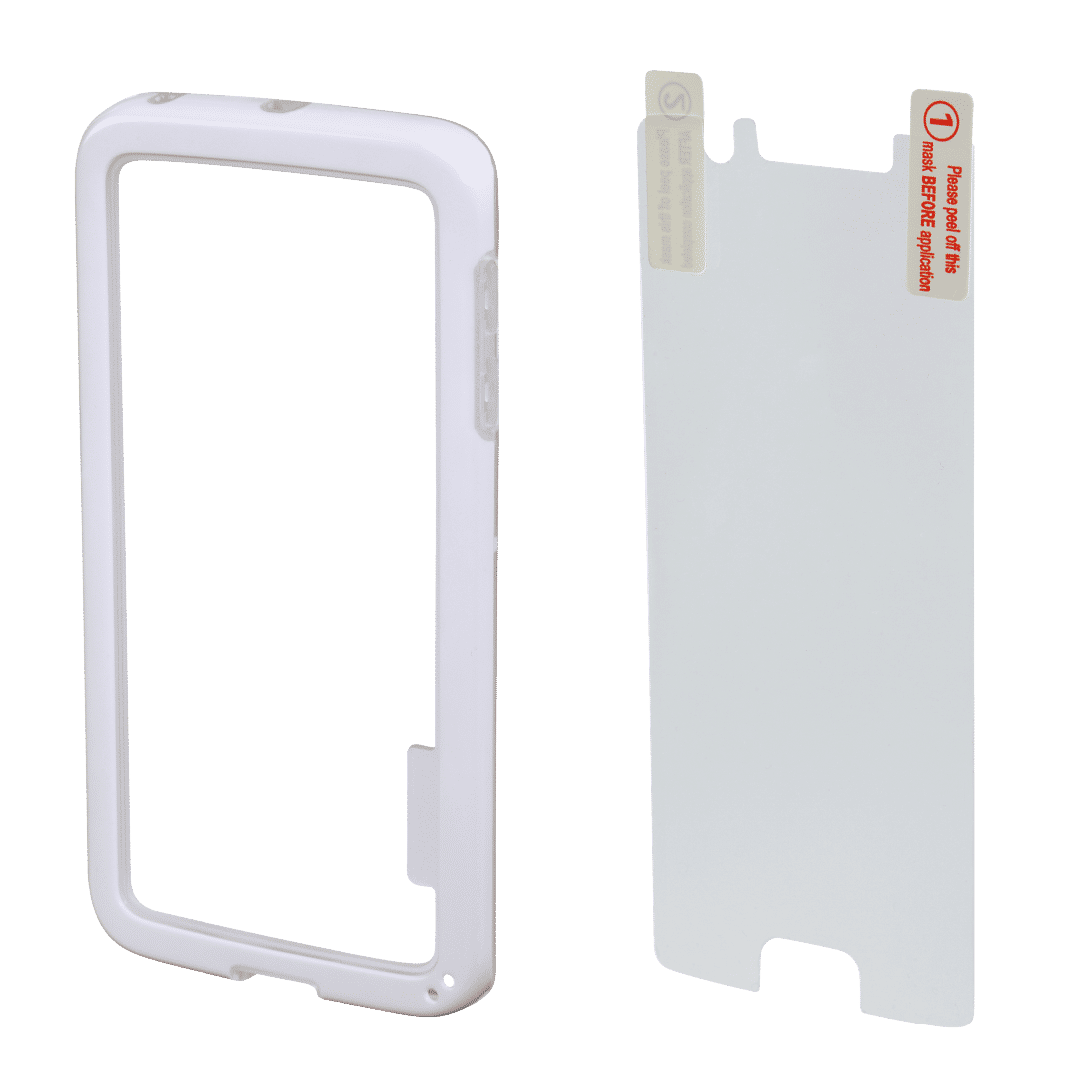 HAMA 136739 "Edge Protector" Cover for Samsung Galaxy S6 Edge + Screen Protector, white