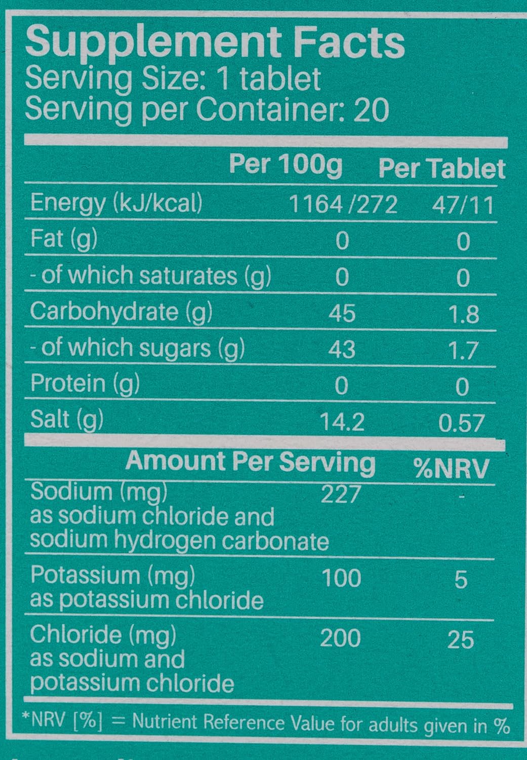 Sunshine Nutrition Electrolyte Efferv Orange Tabs 20's