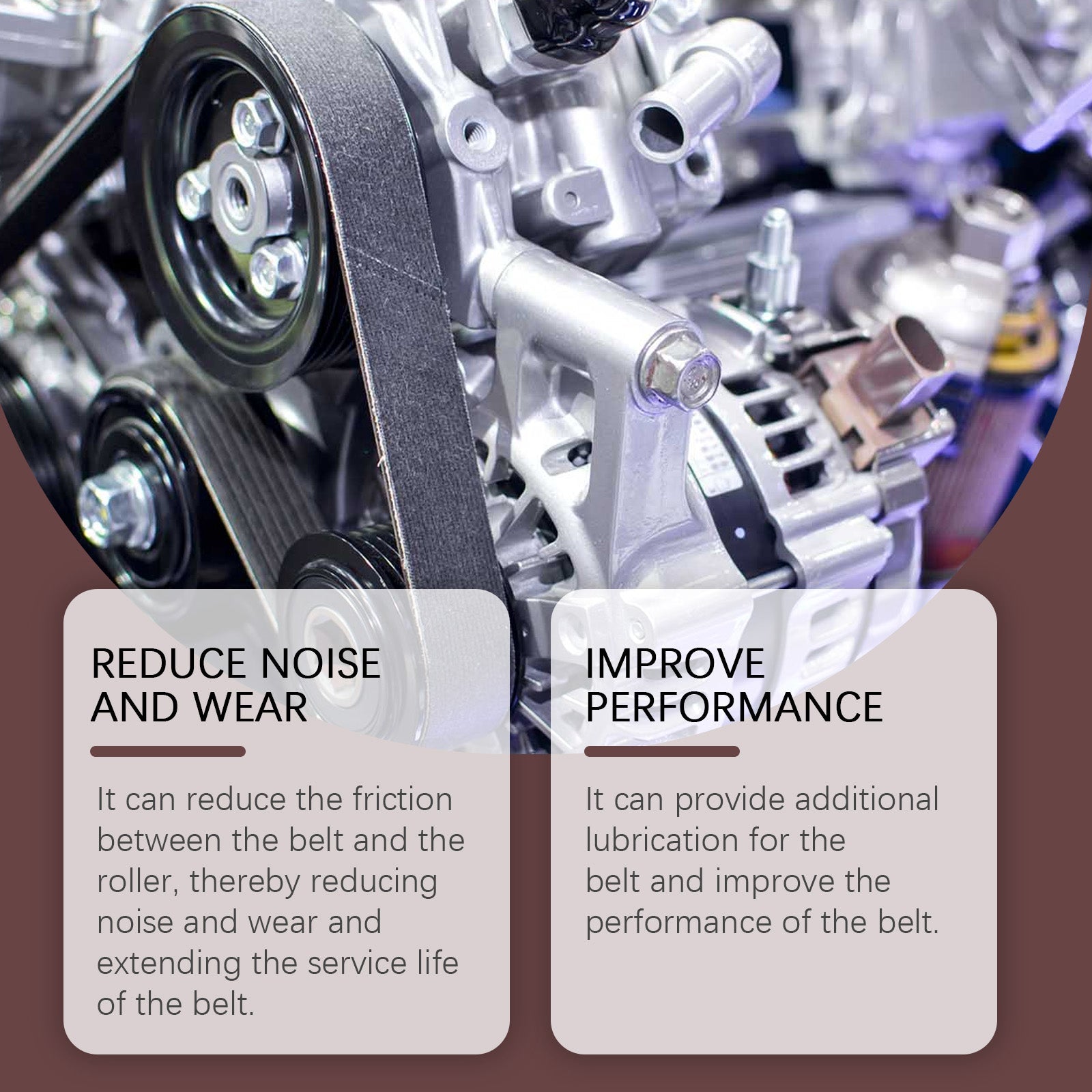 Automotive Belt Lubricant, Noise & Wear Reduction, Extend Belt Life ,100ml