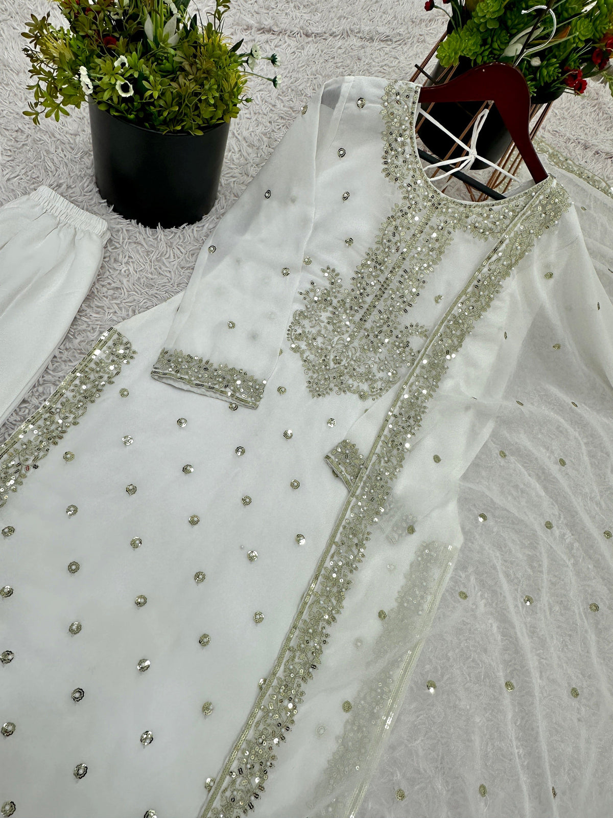 Fab Zone Designer Party Wear Look Fancy Top-Dupatta and Fully Stitched Sharara
