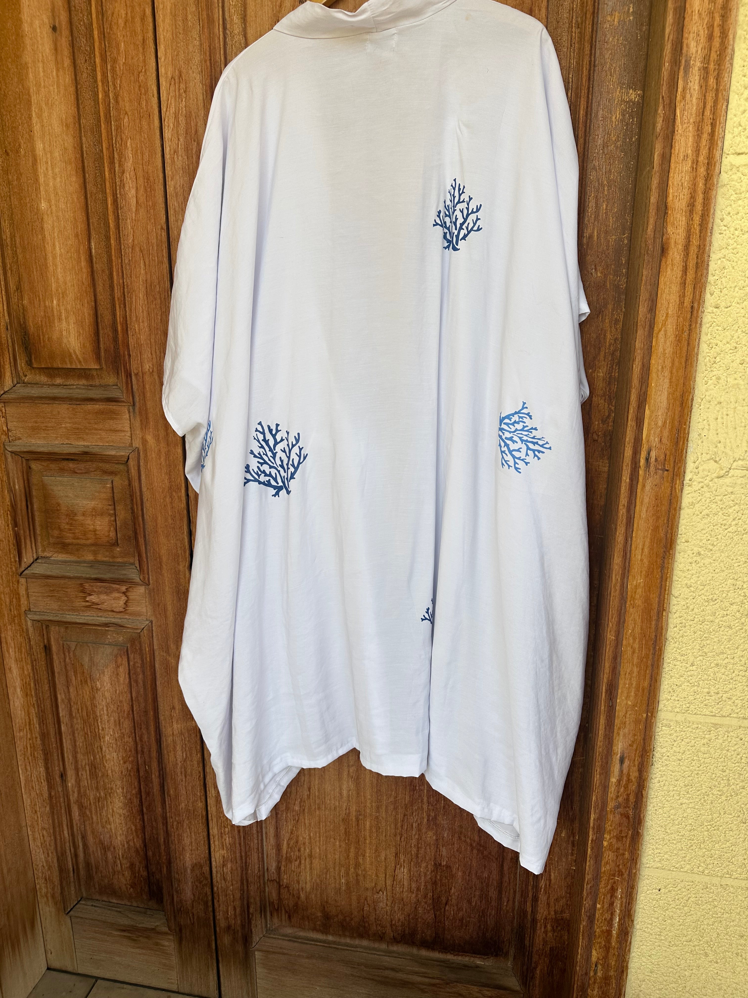 By Rita Raphael Coral Print Kaftan