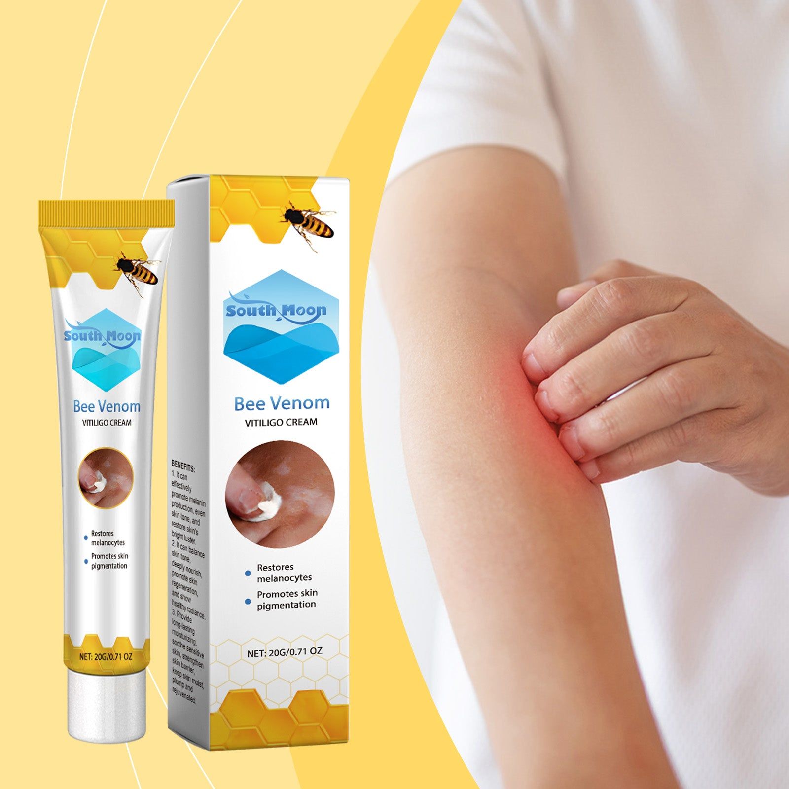 Bee Venom White Spot Cream, Even Skin Tone, Brightening, Anti-Aging, Natural Skin Care ,20g