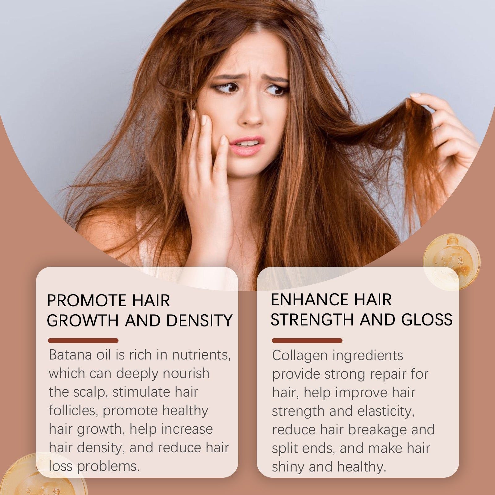 Batana Hair Care Oil, Hair Protection Oil for Strong, Shiny, Healthy Hair ,40ml