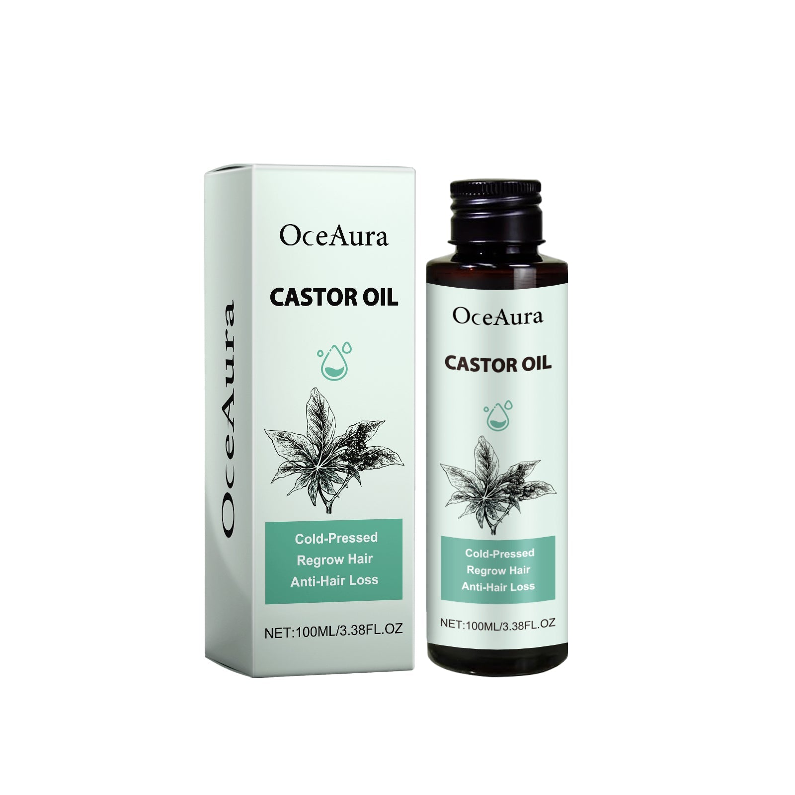 Castor Oil for Hair Care, Grow Thicker, Stronger, Hydrated Hair Naturally ,100ml